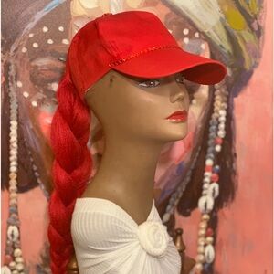 Cap with a French Braid lightweight cute aforable